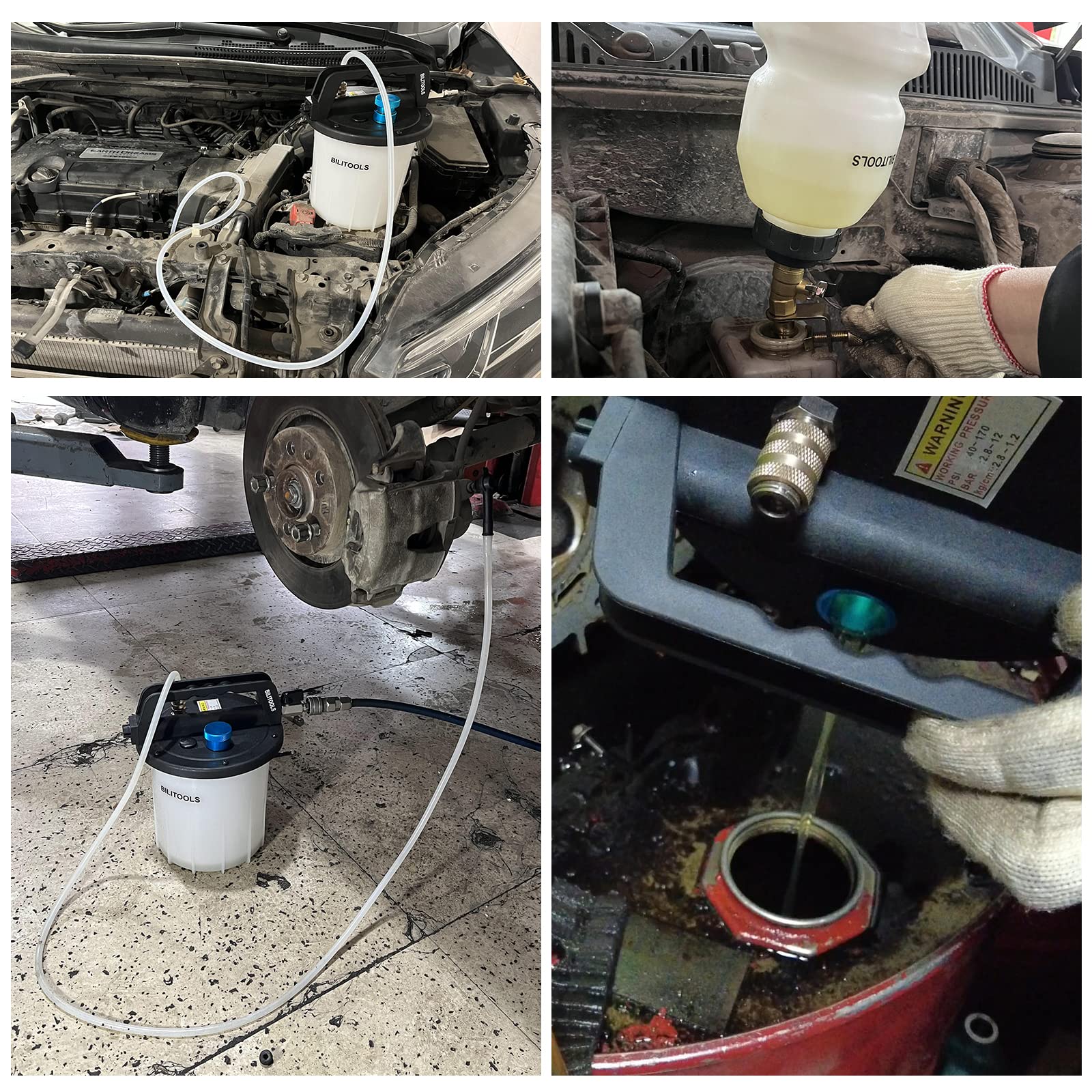 BILITOOLS complete setup includes refill bottle, long hose, and universal adapter.