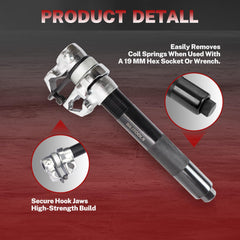Heavy-duty frame supports up to 2645 lbs during spring installation