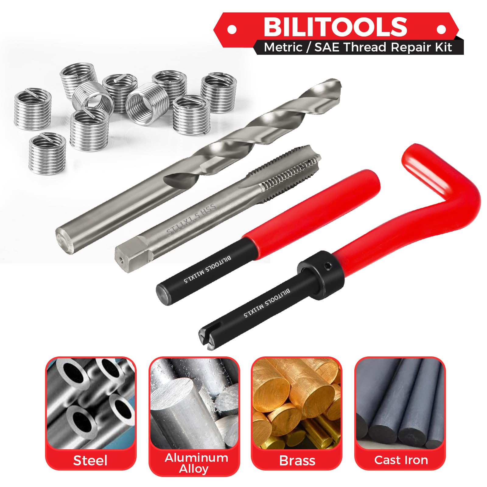 BILITOOLS HSS drill and tap for reliable thread repair