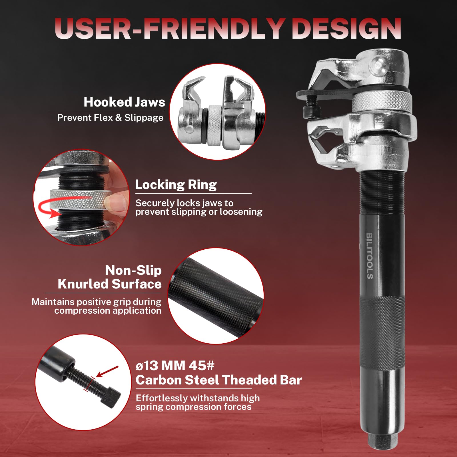 Wide jaw capacity from 2.7 to 10.6 inches for versatile coil fit