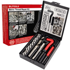 BILITOOLS M12x1.5 drill for repairing damaged threads and metal penetration.