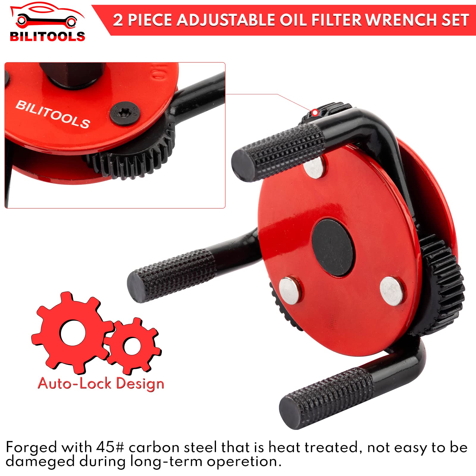 BILITOOLS durable 40 carbon steel construction seen in workshop setting