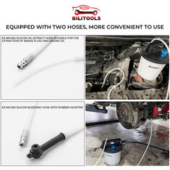 BILITOOLS setup enabling one-person brake bleeding with air supply.