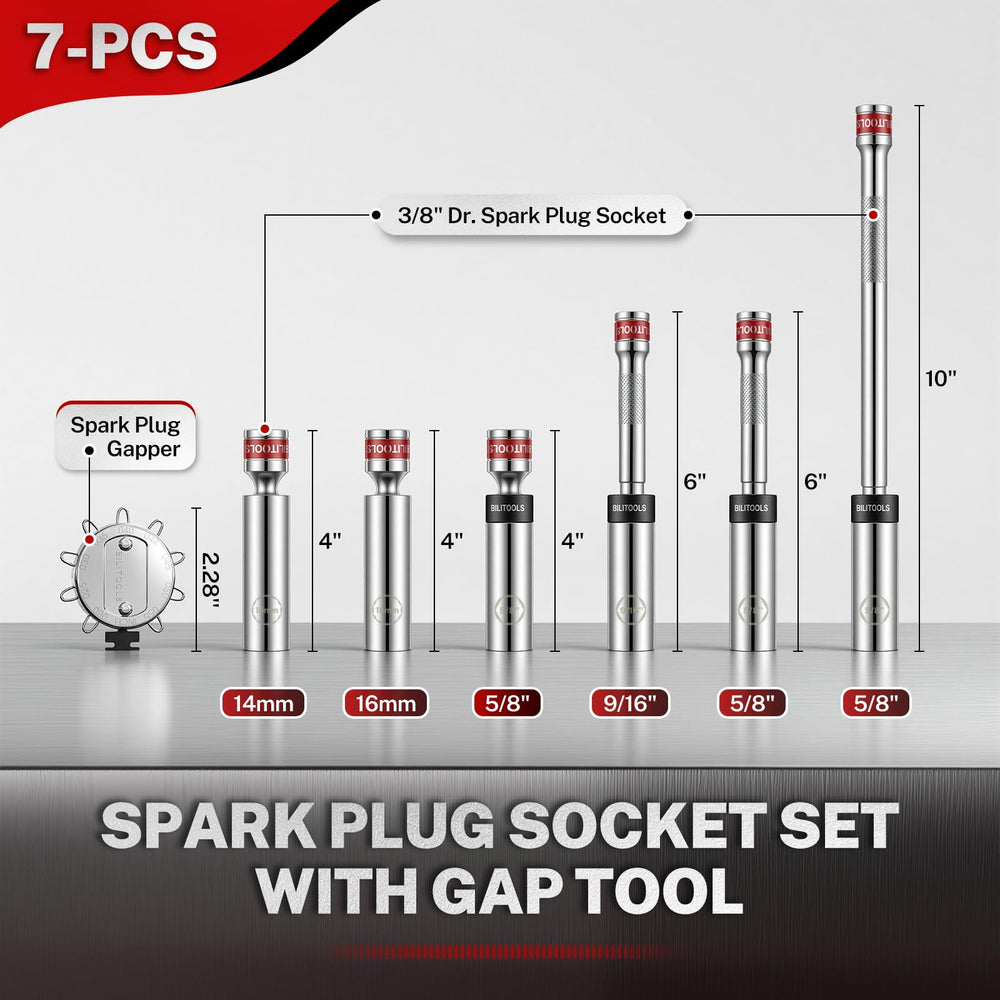 BILITOOLS spark plug socket 5/8 in with reliable reach in tight spaces.