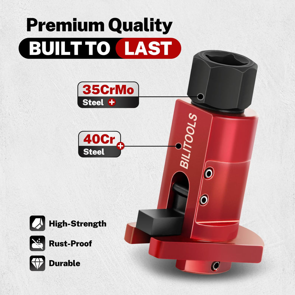 BILITOOLS Strut Spreader Tool enables smooth separation of strut from bearing housing.