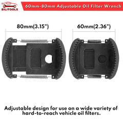 Close-up of BILITOOLS wrench teeth grip design providing stable contact.