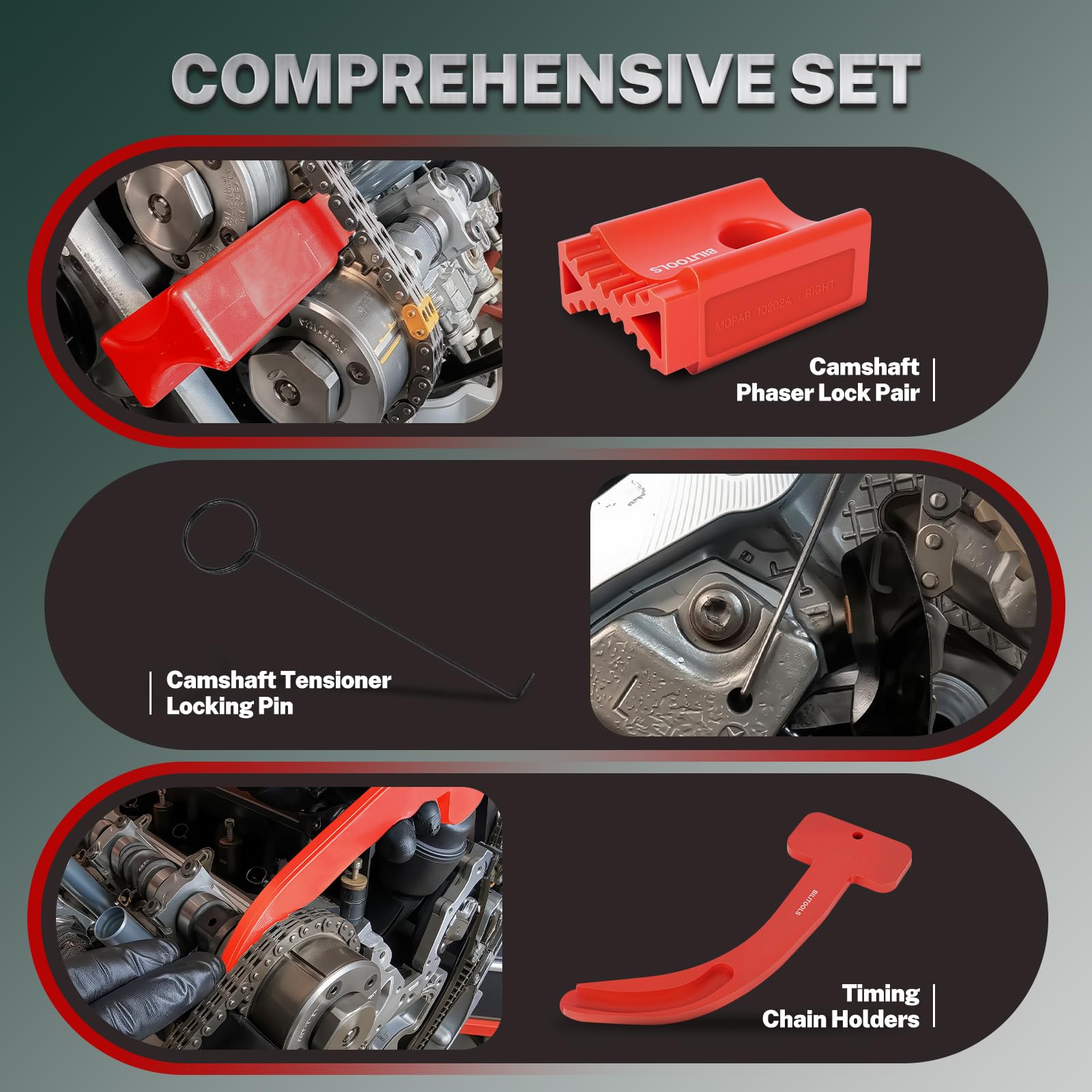 BILITOOLS driver-side timing chain holder supports safe chain tensioning