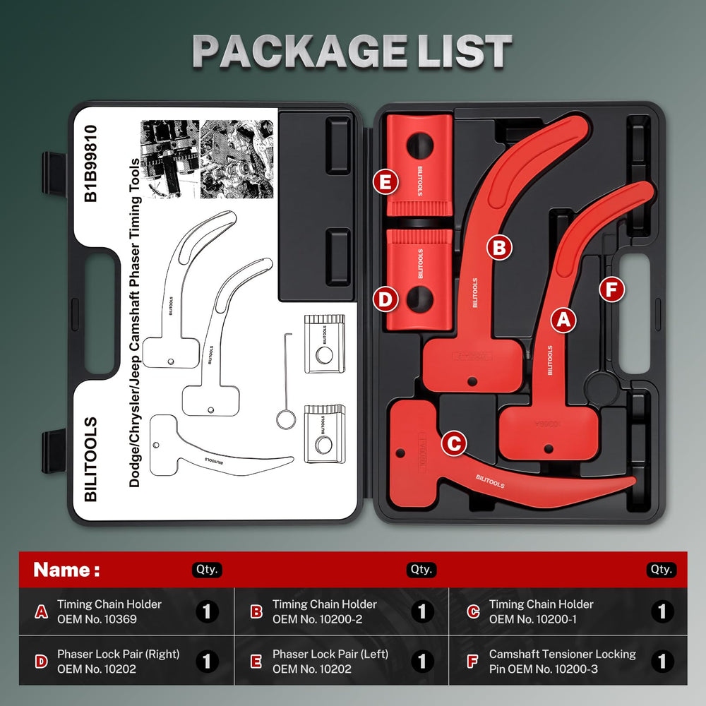 BILITOOLS passenger-side timing chain holder for balanced timing setup