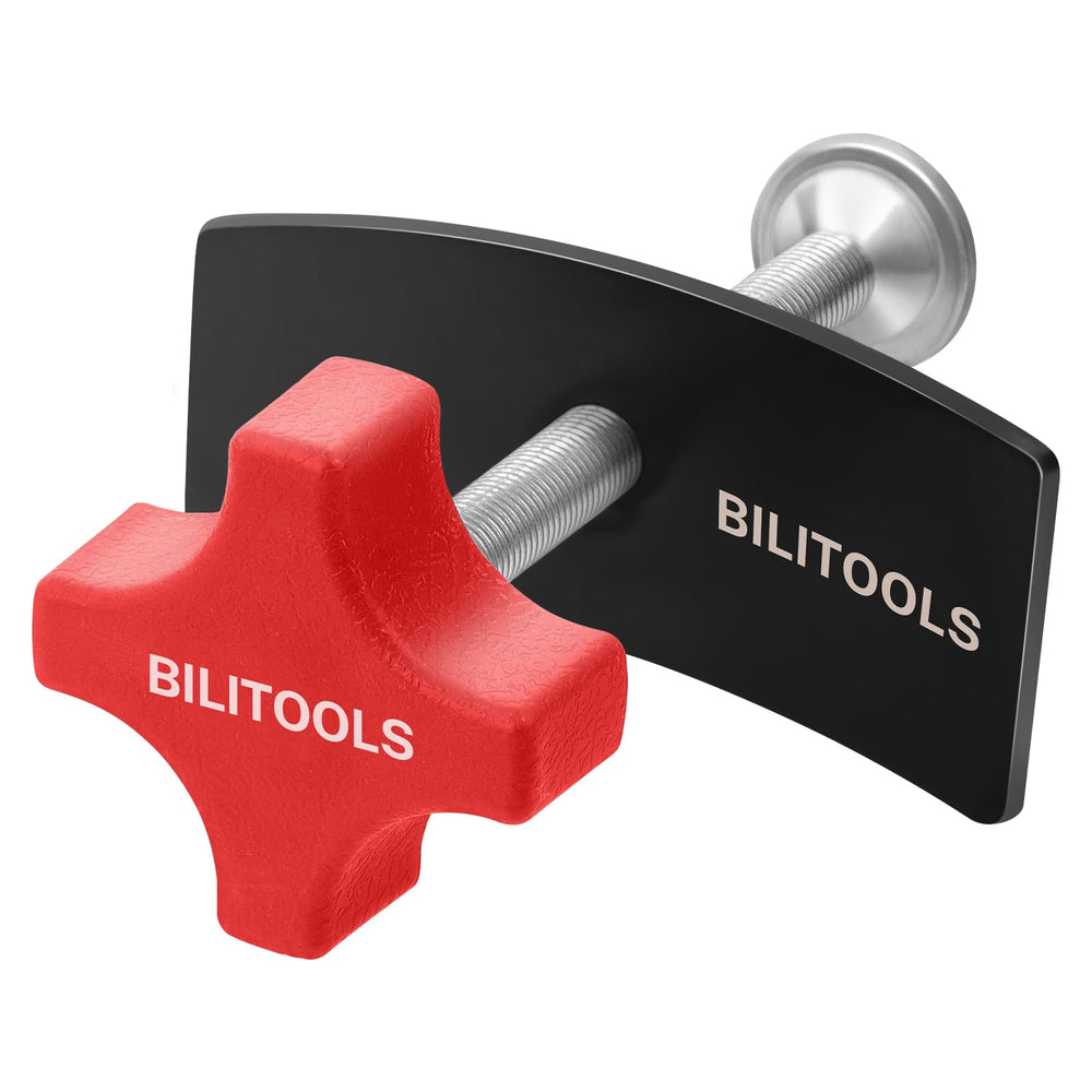 BILITOOLS brake caliper compression tool in action for quick pad replacement.