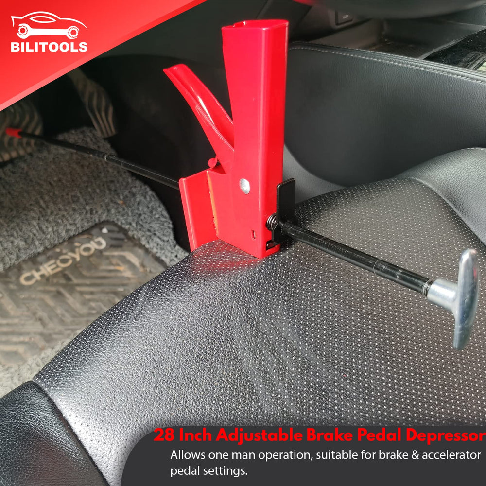 BILITOOLS brake pedal depressor with trigger grip ensures stable operation.