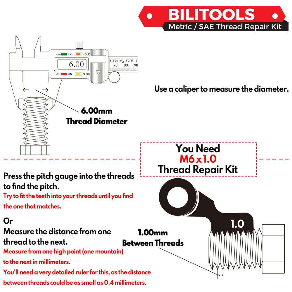 BILITOOLS durable inserts support higher torque in weaker metals.