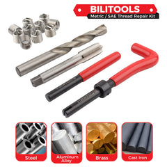 BILITOOLS thread tap and inserts for durable repair in metal.