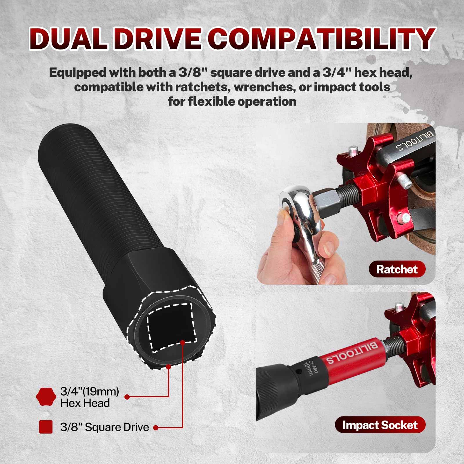 Bilitoools complete set includes 3-jaw puller, forcing screw, rods, and case