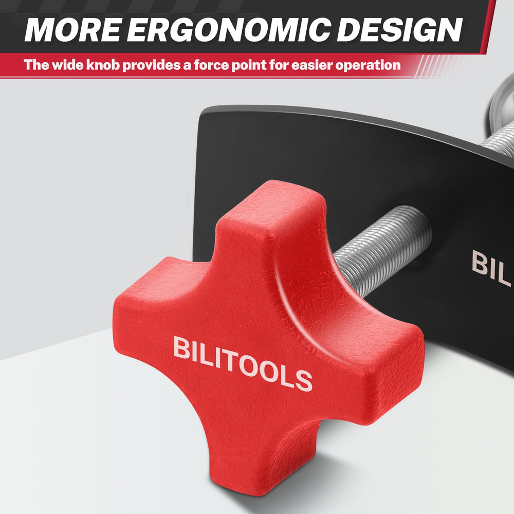 BILITOOLS swivel joint at 29.9mm enables precise, even piston compression.