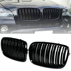 BILLDIO front bumper kidney grille in glossy black enhances BMW X5/X6 exterior