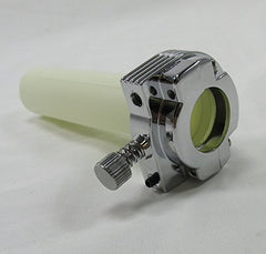 Billet Proof Designs chrome cable housing clamp highlights OEM-style finish.