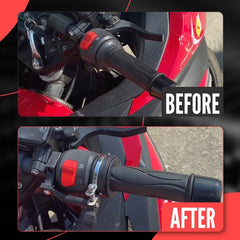 BILLFARO throttle assist switch close-up, easy-to-use lever reduces wrist strain.