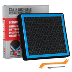 Billowy CF10285 cabin air filter packaging ready for easy replacement.