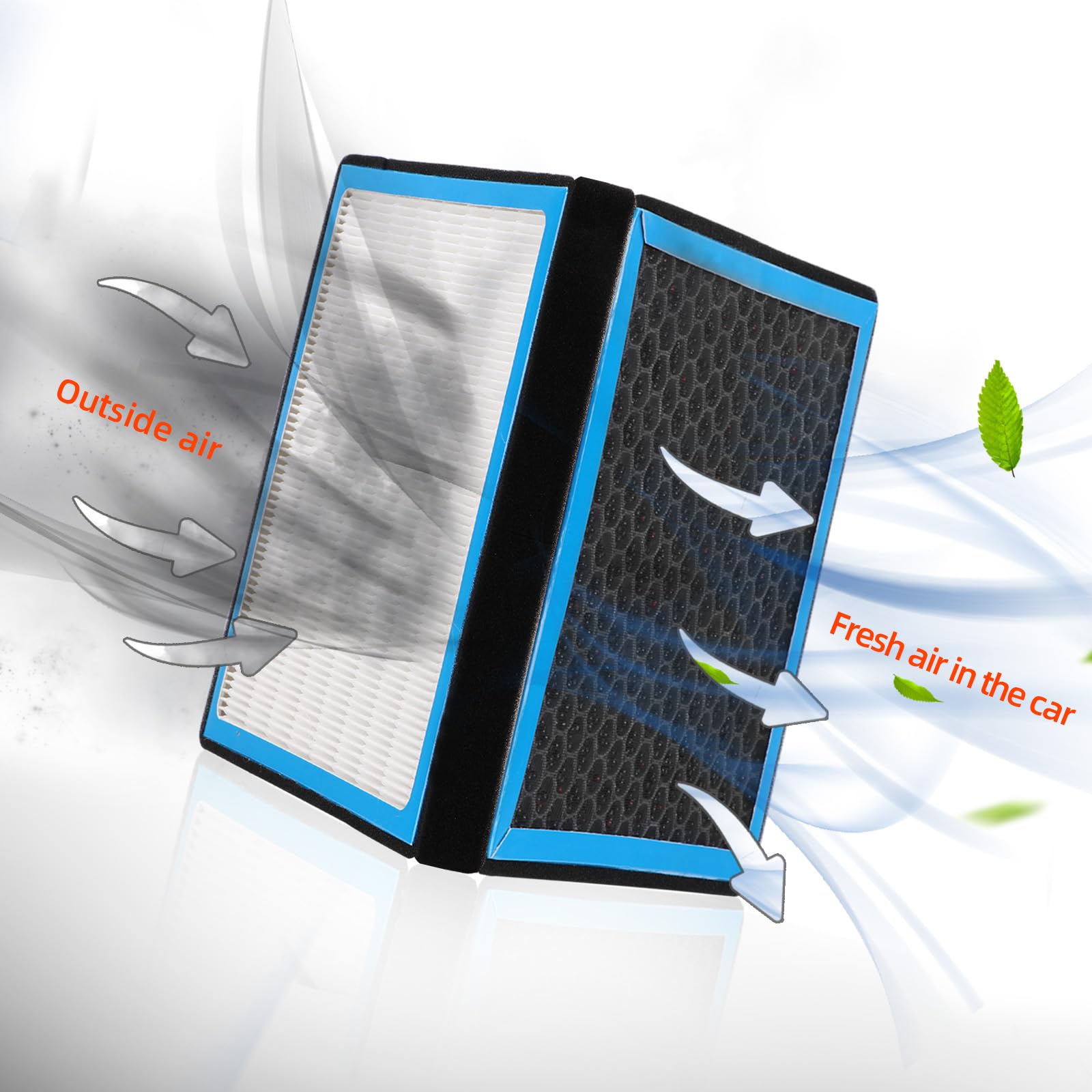 Billowy CF10285 nutshell activated carbon layer close-up showcasing filtration.