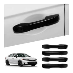 BILOPER Civic 11th Gen door handle cover protects original handle with glossy black finish.