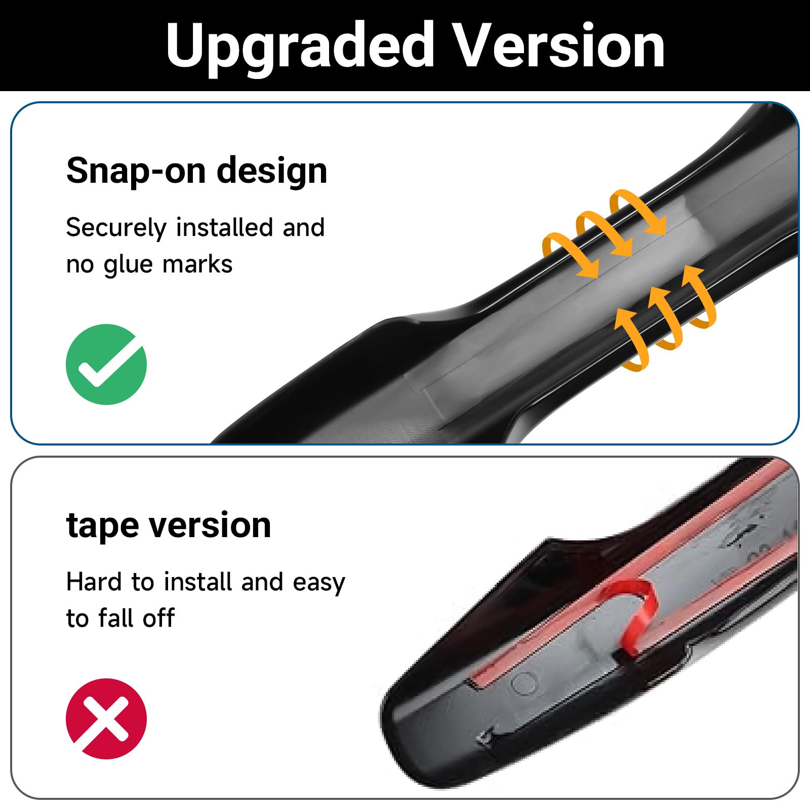 BILOPER snap-on installation door handle cover requires no tools.