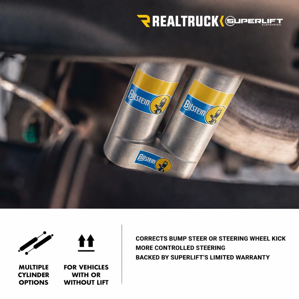 Bilstein 5100 shocks configured with the Superlift system for better handling.