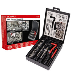 BILITOOLS thread repair kit with HSS drill for strong, durable SAE threads