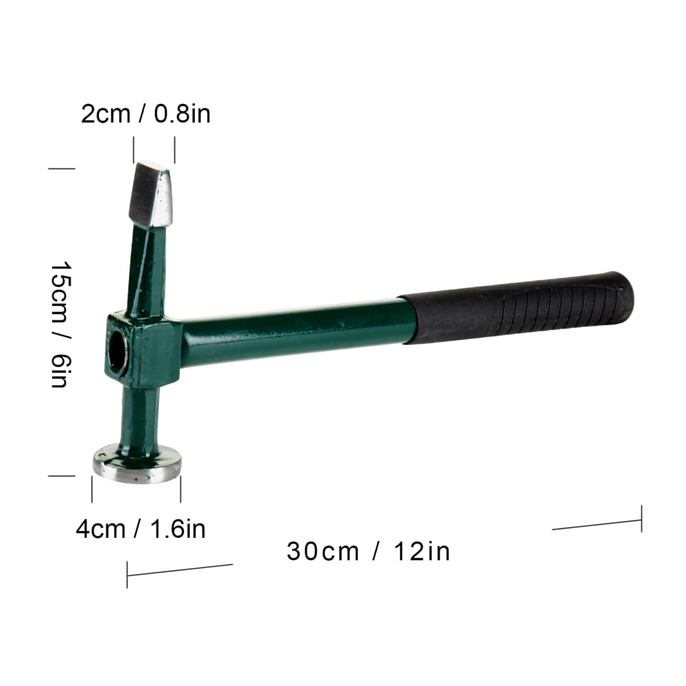 BinaryABC auto body hammer showing planishing tip for dent smoothing