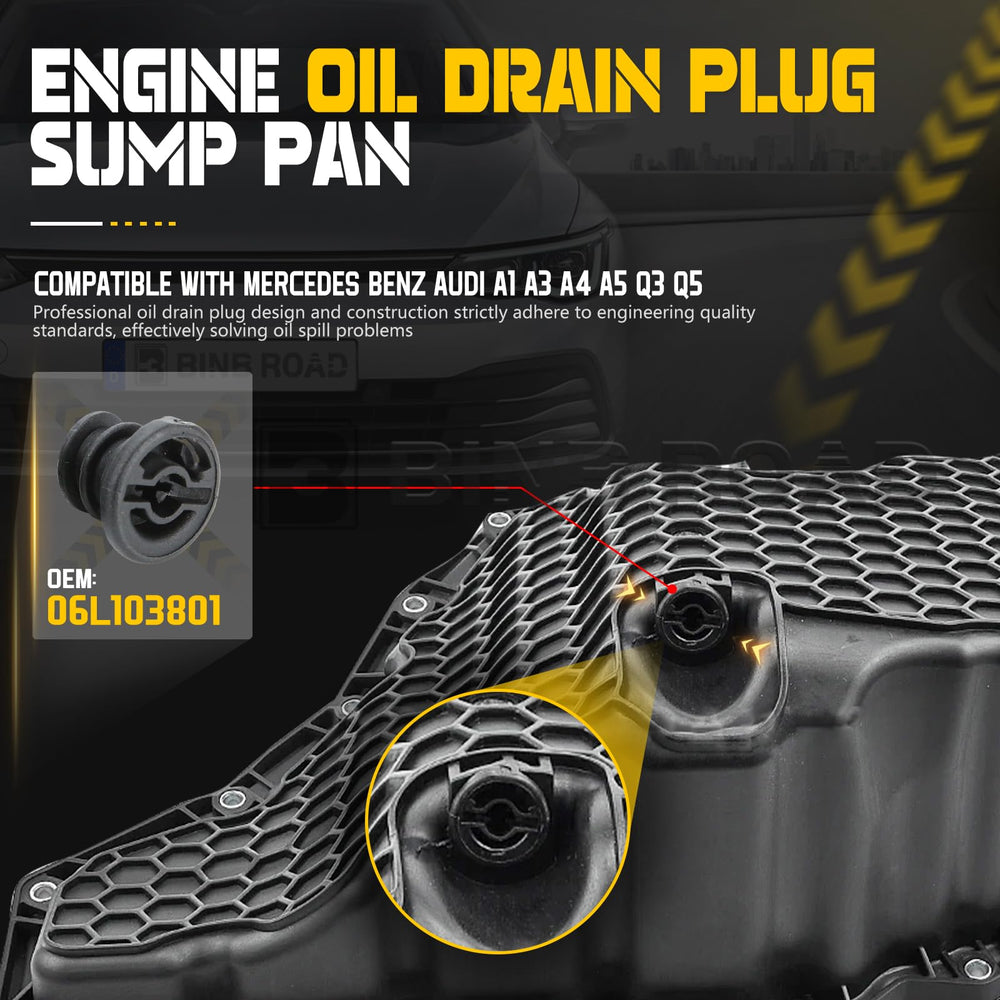 Audi A4 compatible drain plug delivers fast, clean drainage during oil changes.