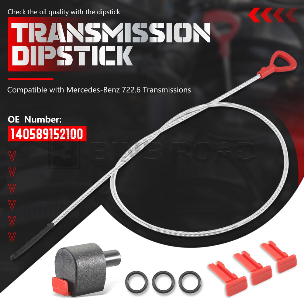 BINB ROAD dipstick clear markings enable quick oil level checks.