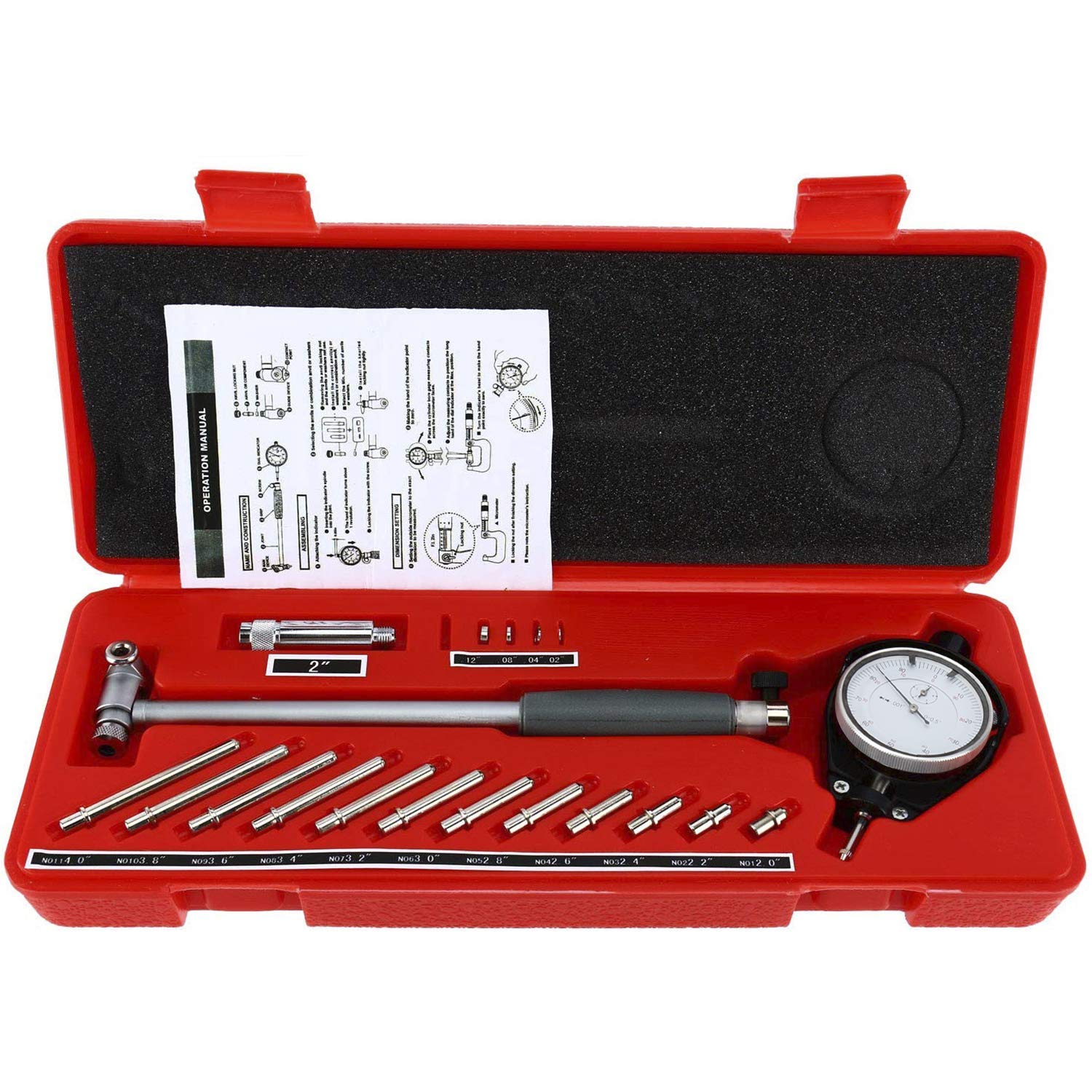 BINGOX dial bore gauge 2–6 inch with high-contrast dial for precise readings