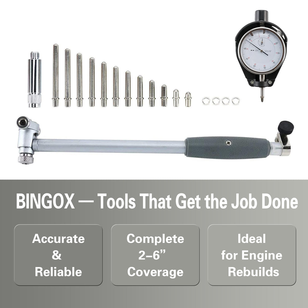 BINGOX extension rods and anvils for flexible measurement configurations