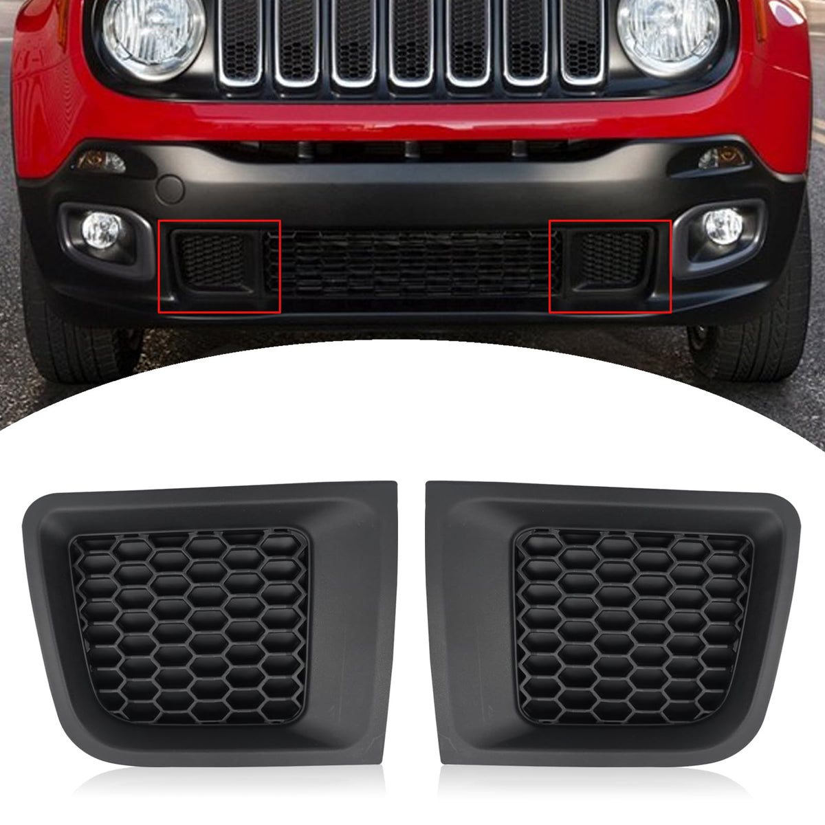 BINQIGOO front bumper grille insert on Jeep Renegade enhances protection and a refreshed look