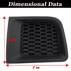 BINQIGOO bumper grille insert close-up shows durable ABS with water and dust resistance