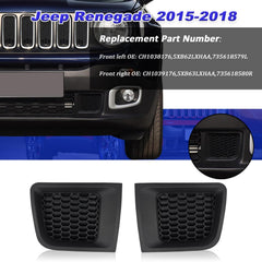 BINQIGOO bumper grille insert installed on Renegade demonstrates easy, precise fit
