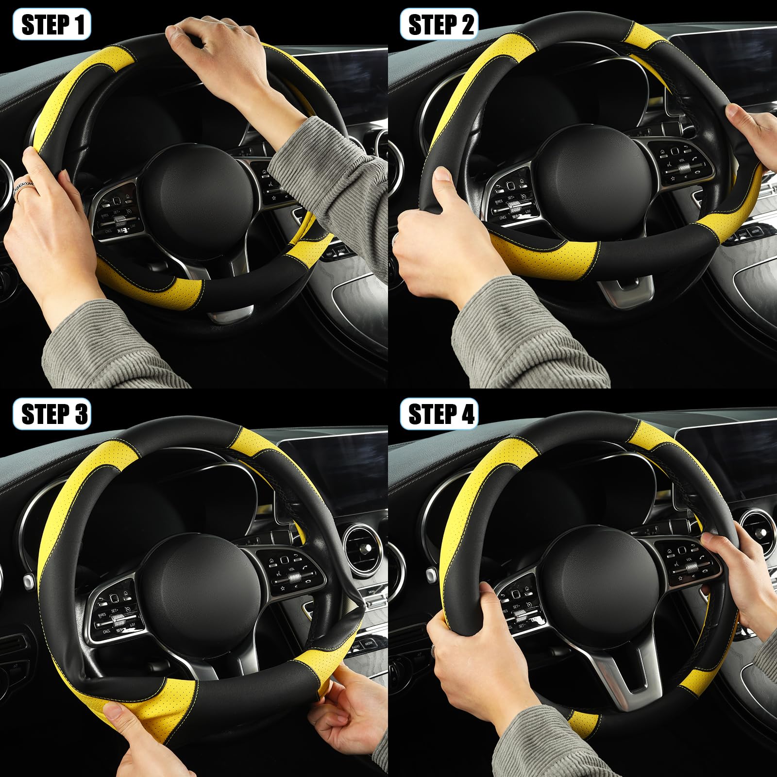 Binsheo black and yellow aesthetic adds sporty style to your interior.