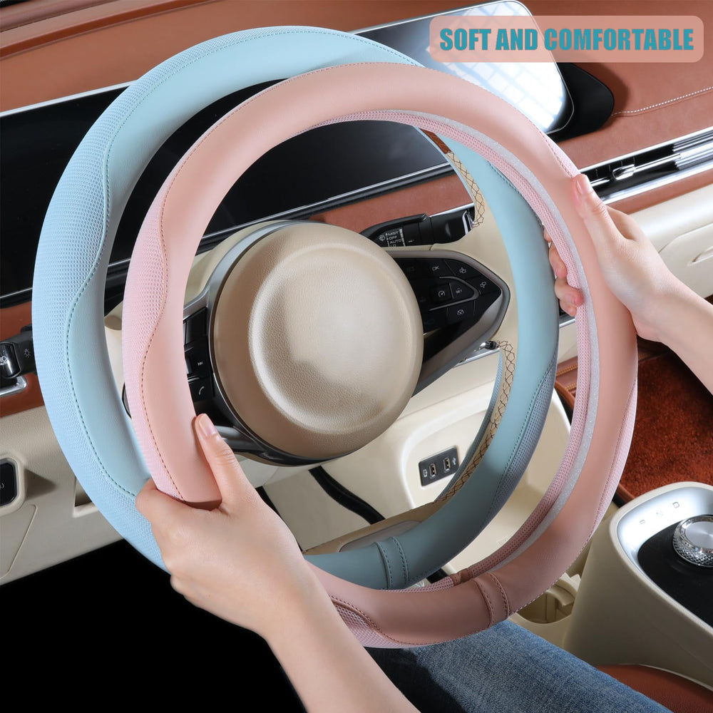 Binsheo Nappa Leather Pink close-up shows premium microfiber material for durability.