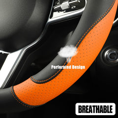 Binsheo steering wheel cover anti-slip grip detail for safer steering.