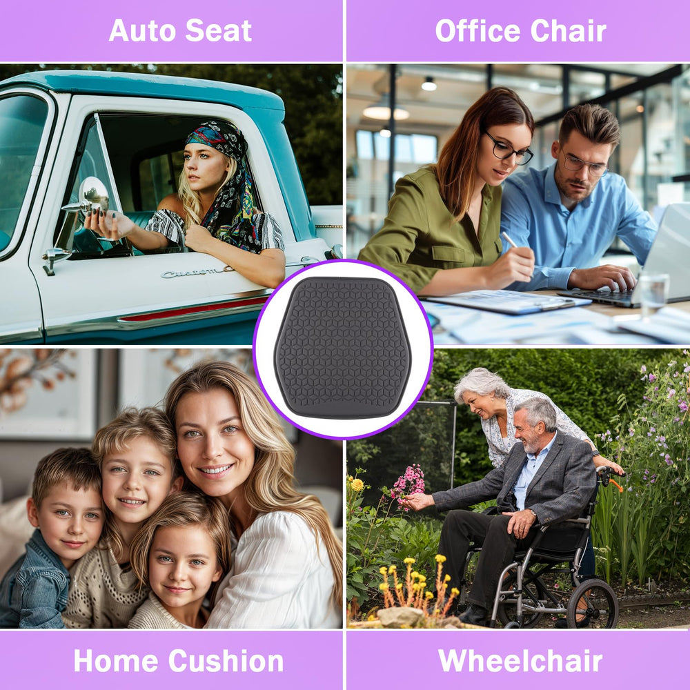 Binsheo thin gel seat cushion with non-slip base stays in place