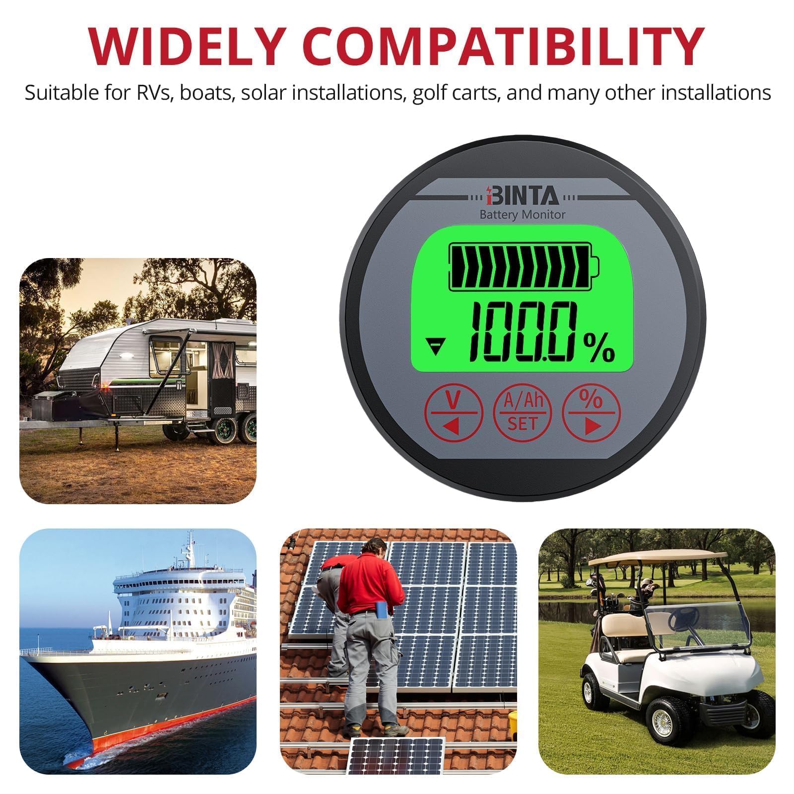 BINTA compact circular display fits tight dashboards.
