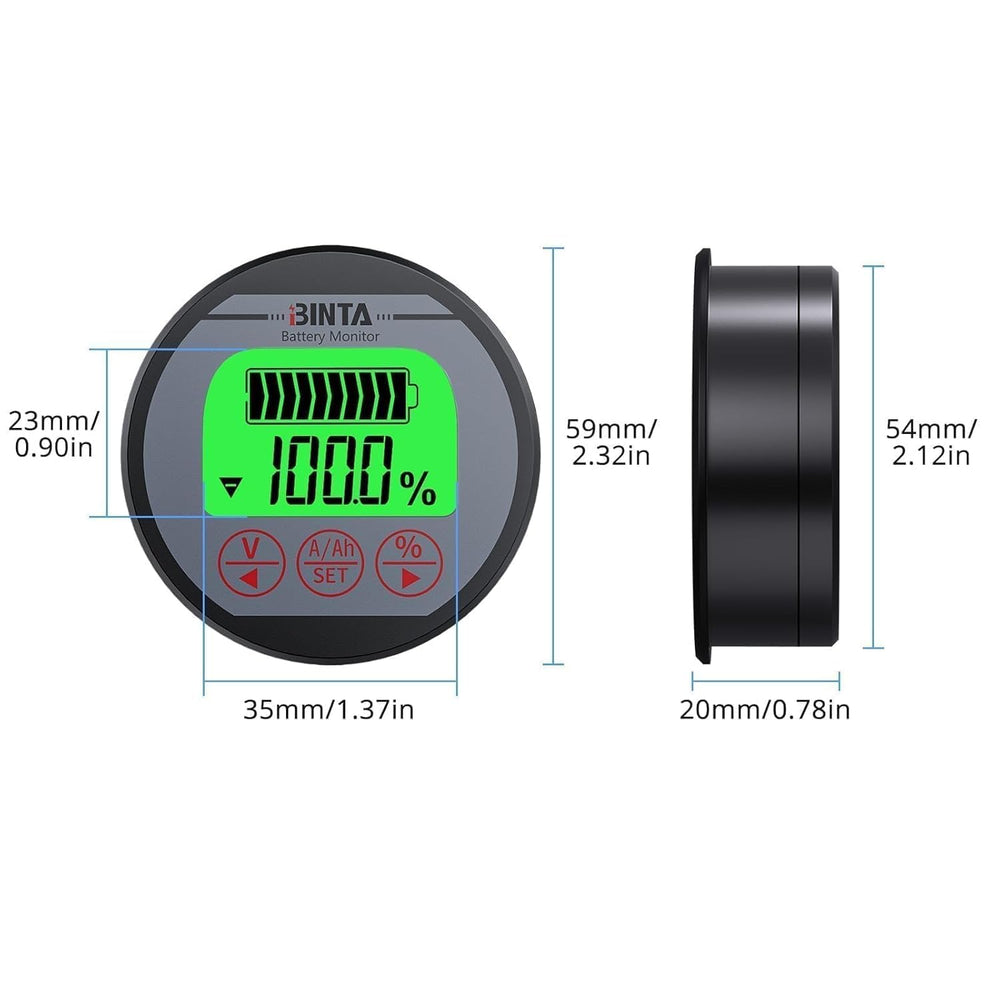 BINTA Shunt Battery Monitor weather-ready casing for outdoor use.