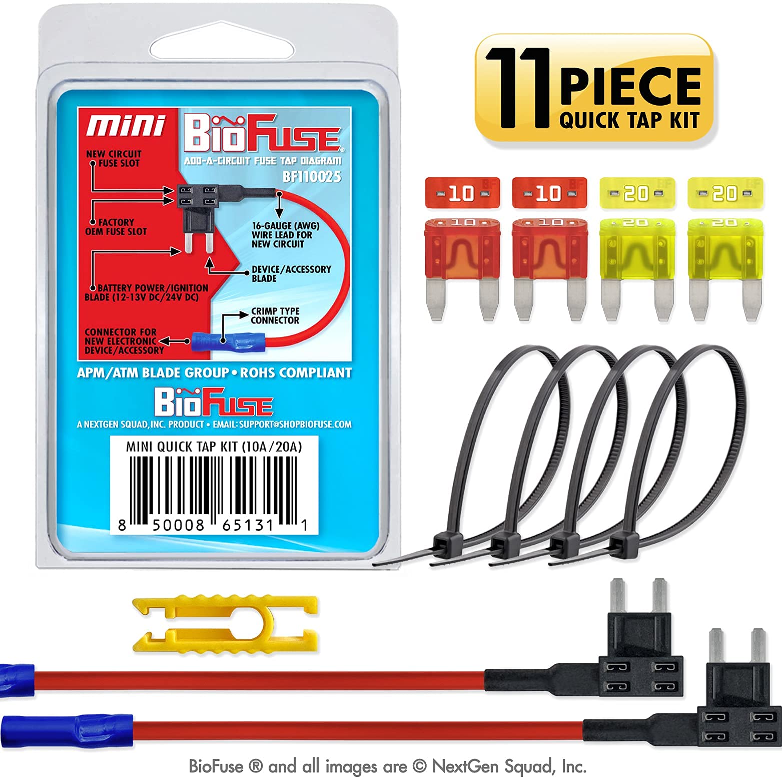 BioFuse 7.5A brown fuse ready for moderate loads in add-on devices