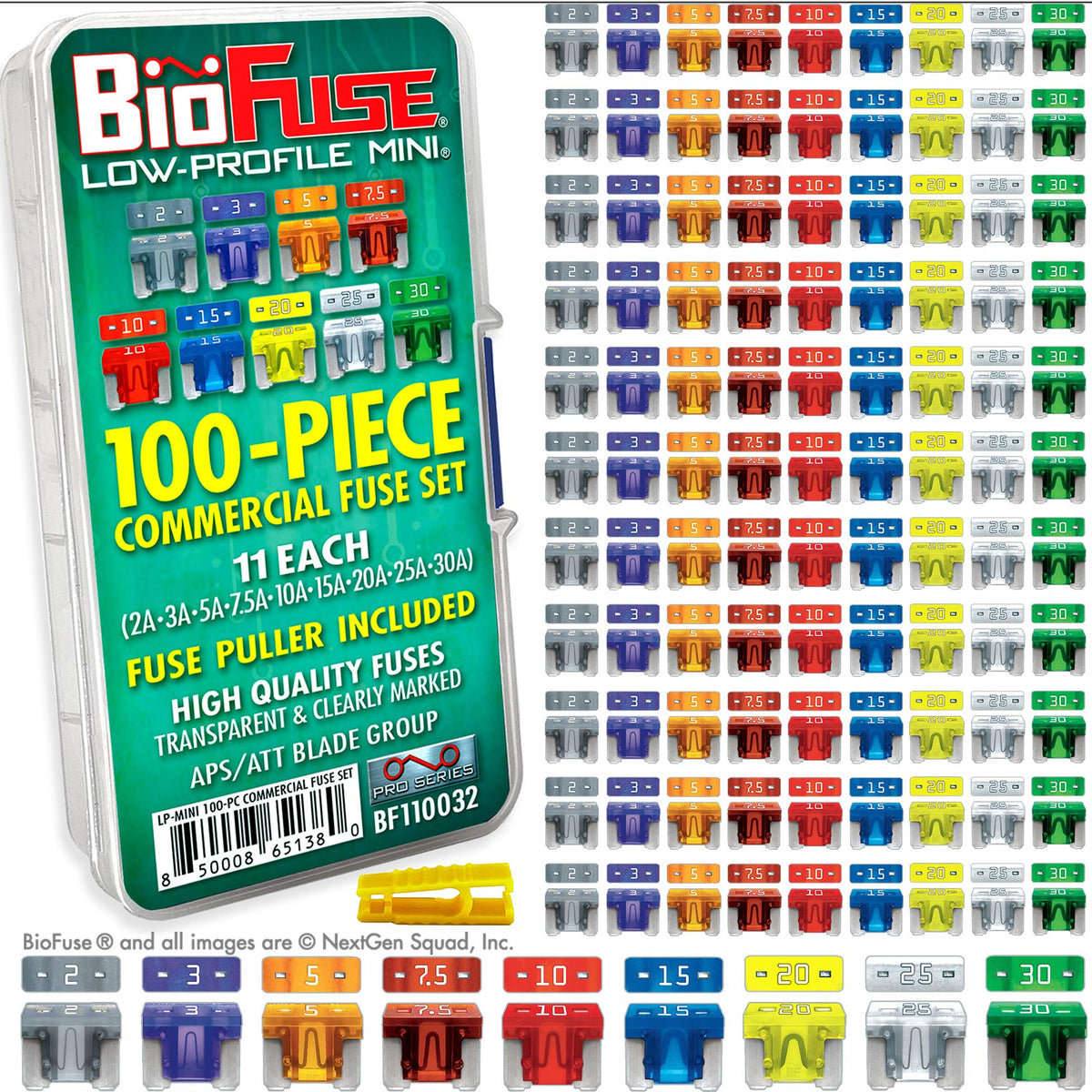 BioFuse low-profile ATT collection packaging shows a compact fuse set.