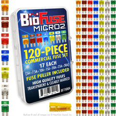 BIOFUSE Micro2 ATR 120-piece fuse assortment for automotive and marine circuits