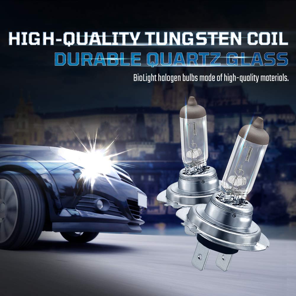 Biolight KM H7 plug-and-play bulb for quick replacement without tools.