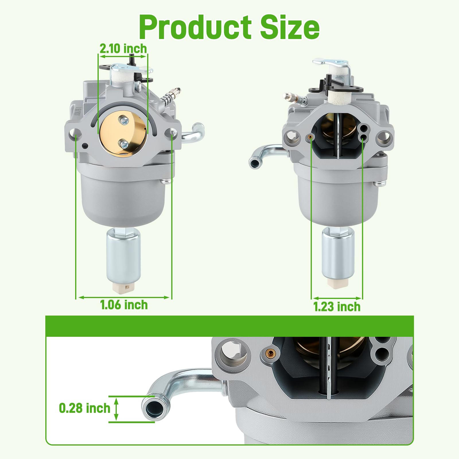 BioLion carburetor assembly diagram showing mounting compatibility