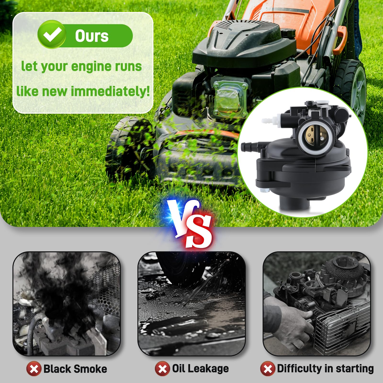 BioLion durable metal construction supports long engine life.