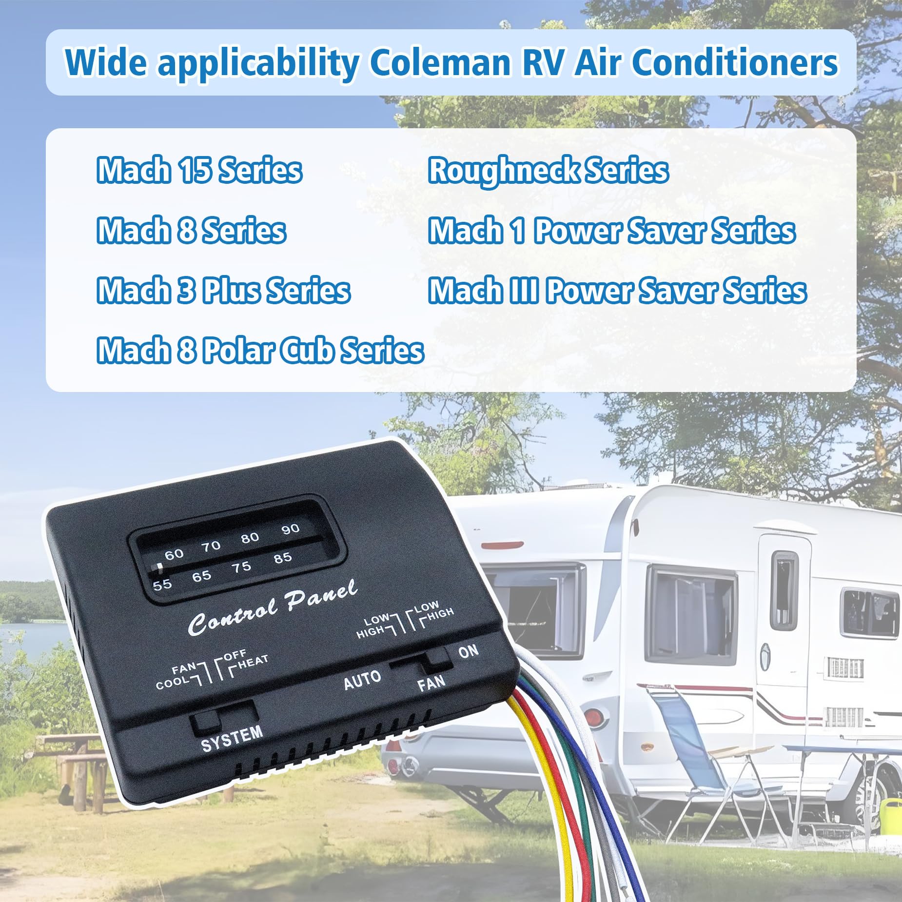 BIPIMIFI 7330F3852 thermostat color coded wiring setup for quick installation