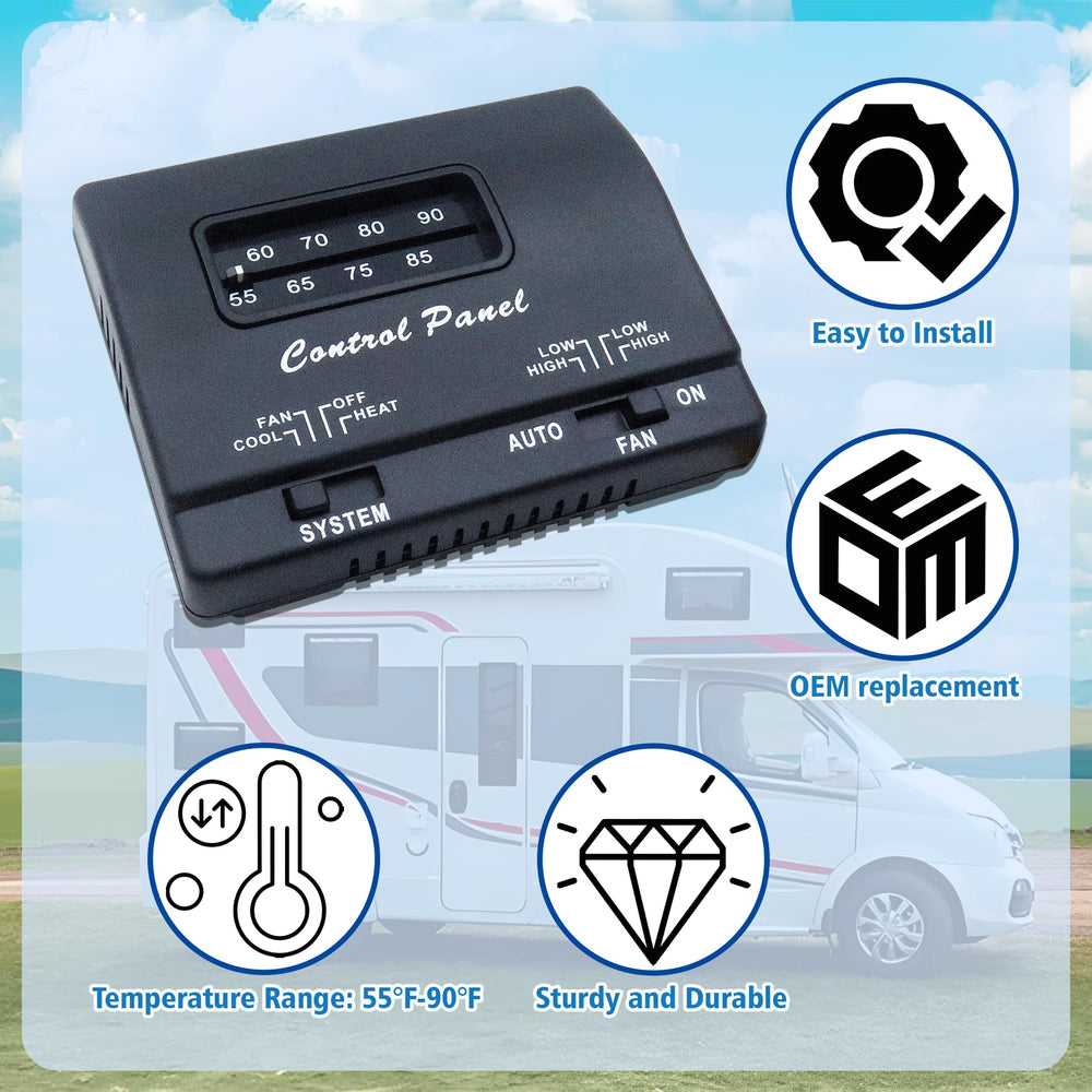 BIPIMIFI 7330F3852 RV thermostat control panel for heating and cooling