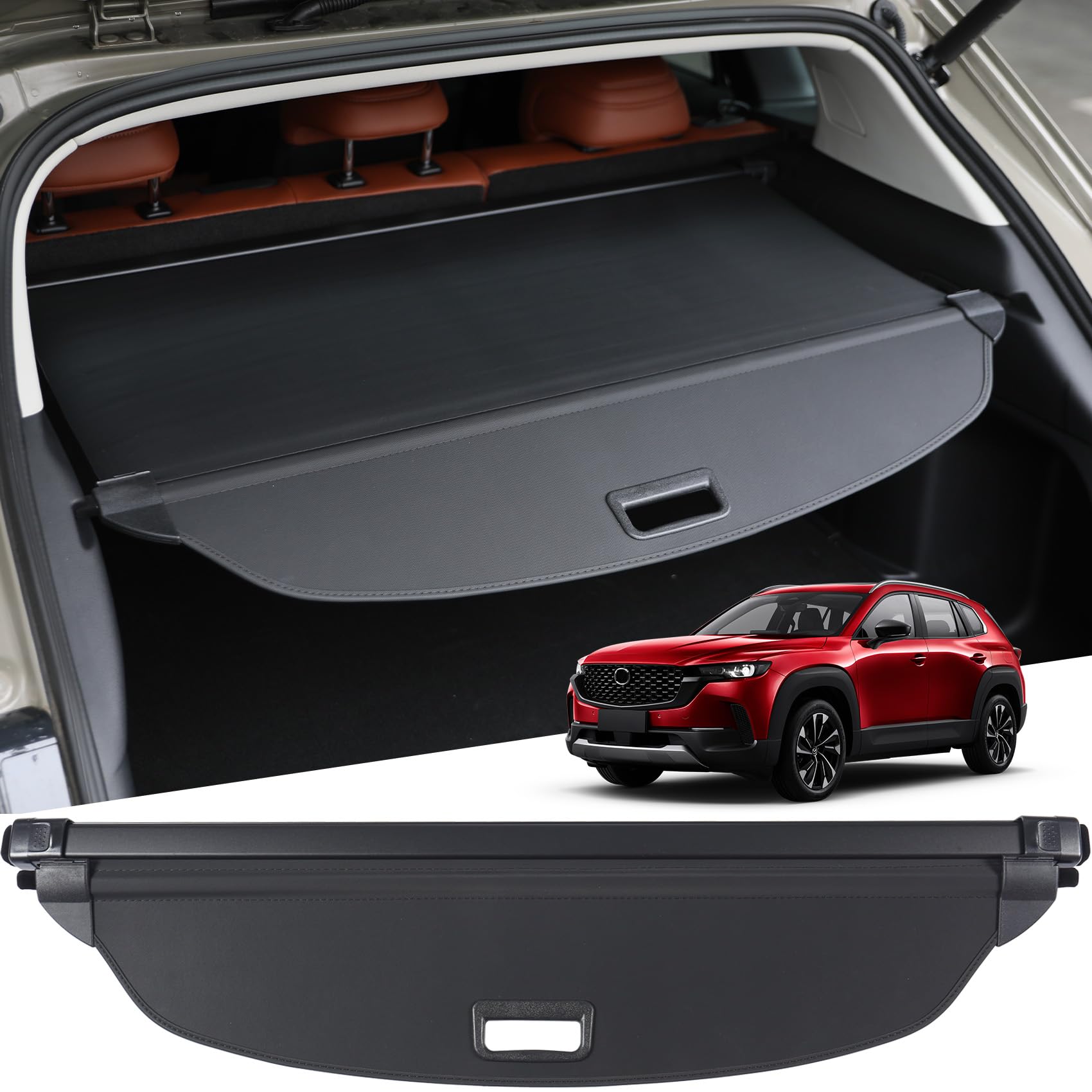 Birbenben cargo cover for Mazda CX-50, retractable trunk shield protecting valuables